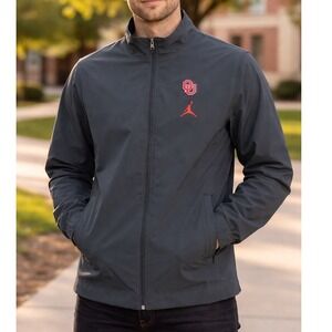 Nike Oklahoma Sooners Jordan Brand Full Zip Jacket Men's Black Crimson